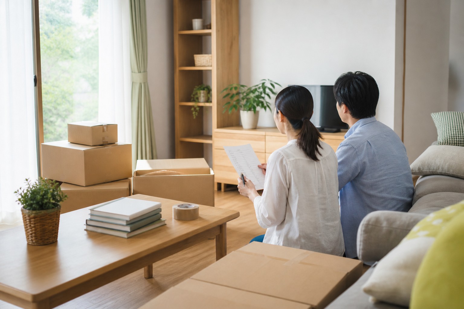 名古屋市守山区の住まいで、引っ越し前の不用品整理について落ち着いて相談する説明用イメージ